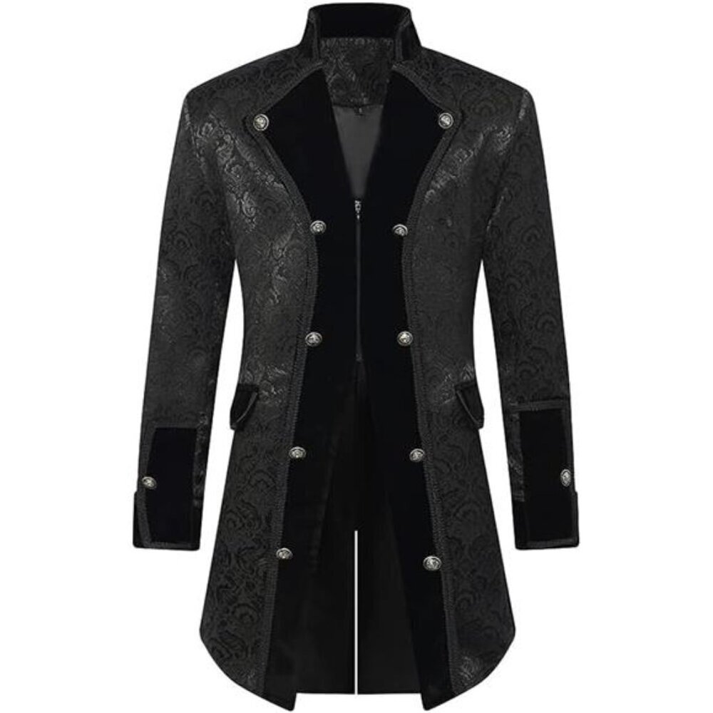 Gothic Tailcoat Jacket Men Steampunk Victorian Coat